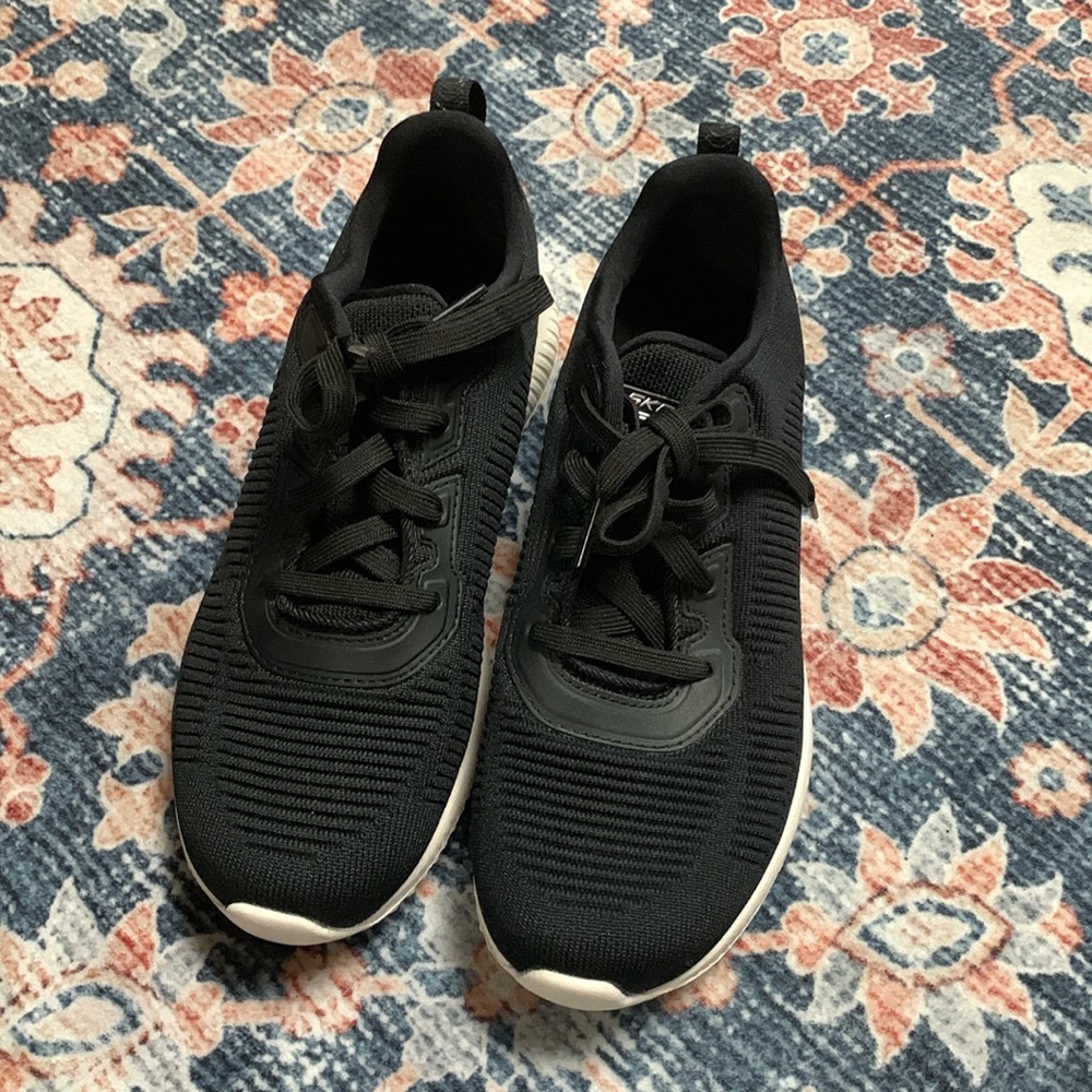 Skechers bobs sneakers qvc new memory foam black